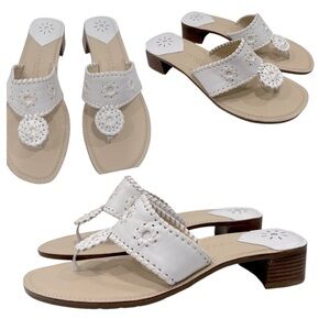 Apostrophe Jaclyn Thong Leather Upper Flip Flop Sandals Size 7 M made in Brazil